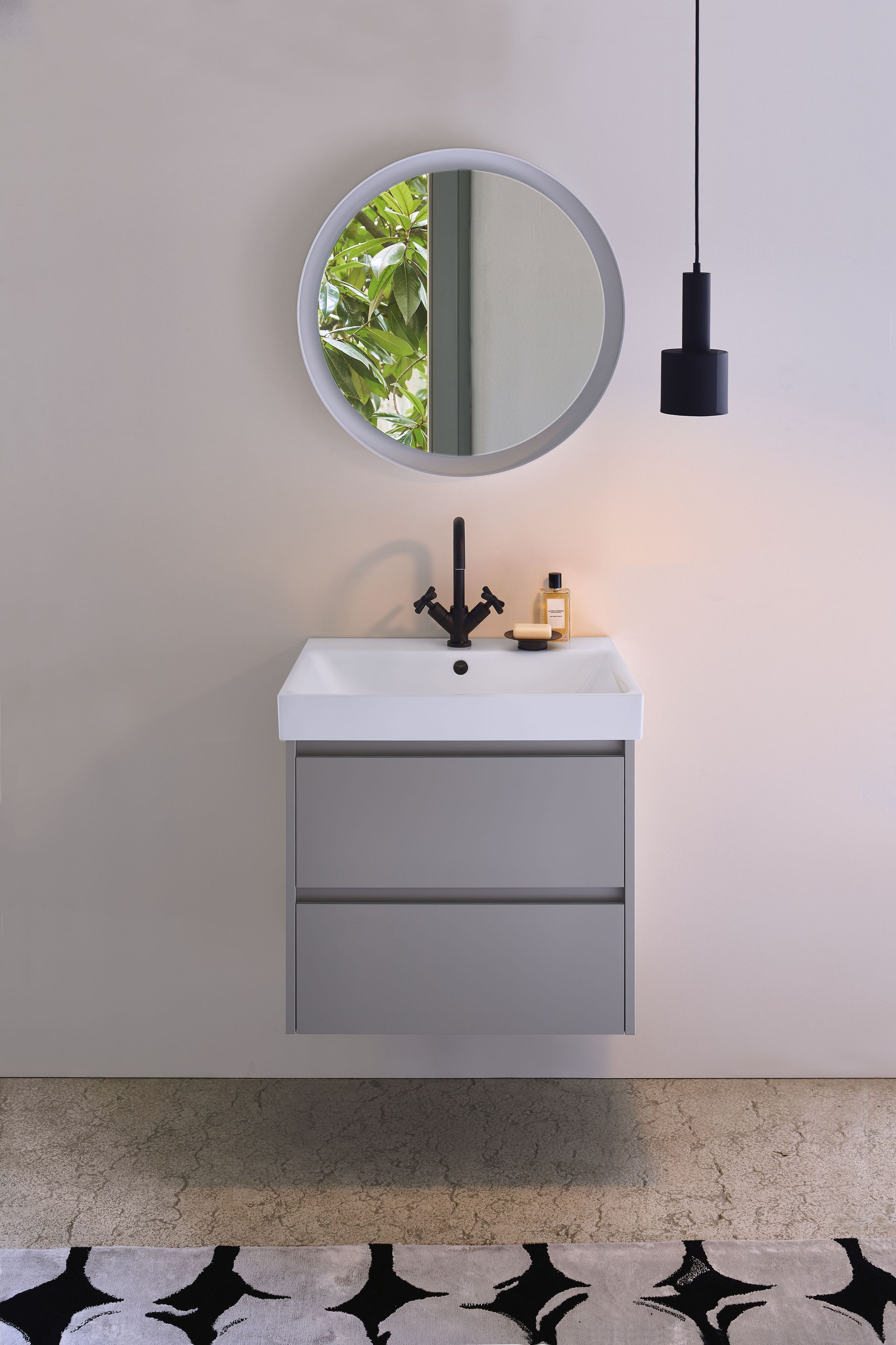 Керамическая прямоугольная подвесная раковина с держателем для полотенец GSI ceramica Nubes ARCH-00151425 - Вид №2