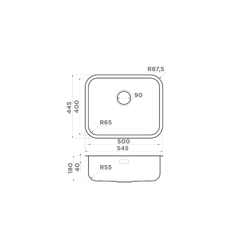Кухонная мойка Omi 54-U/I IN OMOIKIRI 4993488 - Вид №2