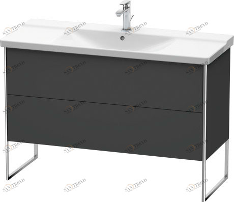 XS446304949 XSquare Тумбочка напольная Графит матовый, декор Duravit