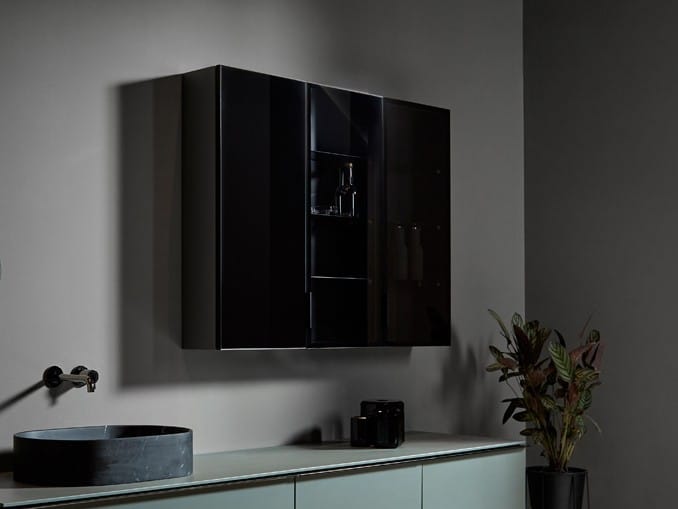 Хрустальный подвесной шкаф для ванной комнаты с дверцами Inbani слой ARCH-00107321