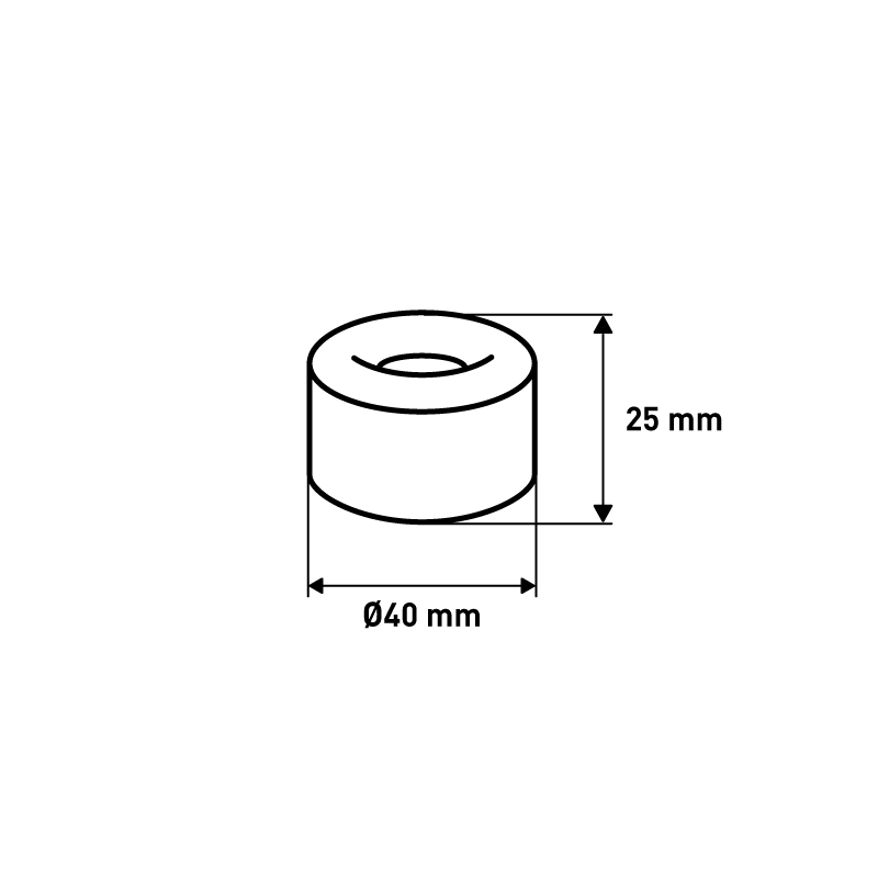 Низкий дверной стопор , 40x40x25 мм, белый LJPS0050 Public Steel Россия  - Вид №1