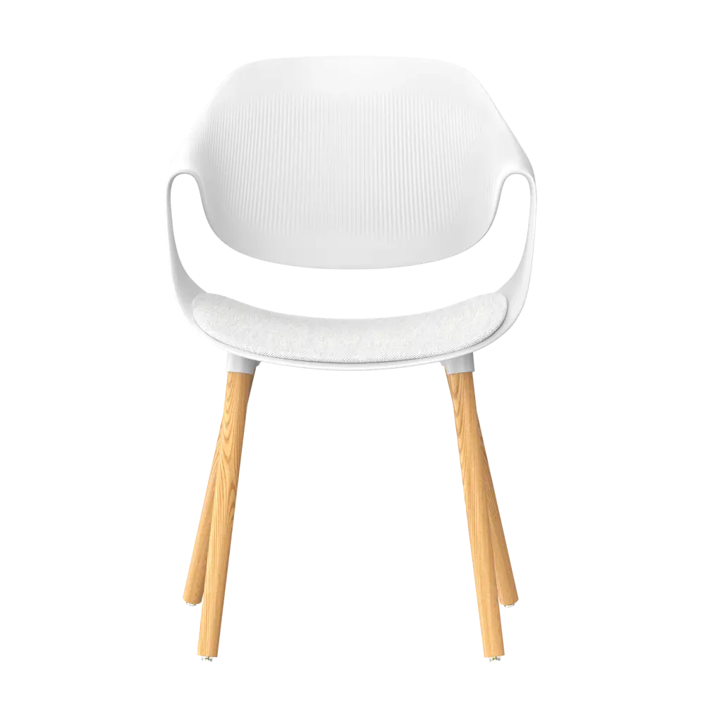 Стул кухонный STEPP Il Tornese белый с деревянными ножками 89440281 STLM-1583799 - Вид №3