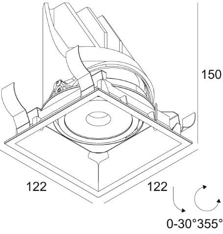 Регулируемый светодиодный прожектор Deltalight Entero ARCH-00024648