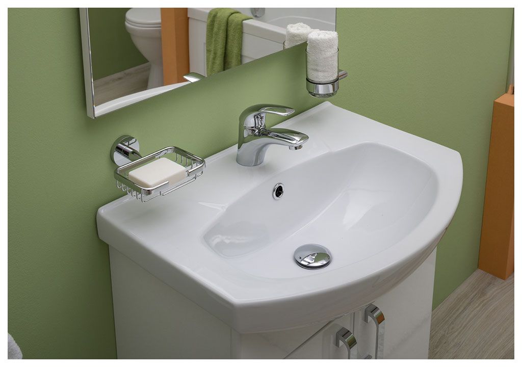 Тумба под раковину Aquanet Ирис 60 белый (2 дверцы) sun-id-270537 - Вид №6