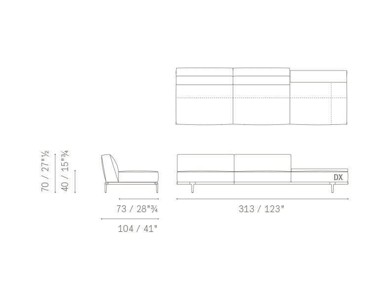 Ткань диван Poltrona Frau коллекция-диваны и кресла ARCH-00009449 - Вид №43
