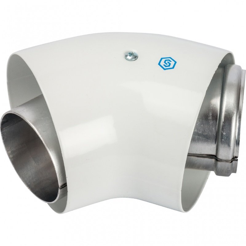 Угол дымохода STOUT 60/100 45 градусов с уплотнением и хомутом SCA6010000045 - Вид №1