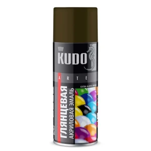 Эмаль аэрозольная универсальная KUDO акриловая глянцевая цвет хаки 520 мл