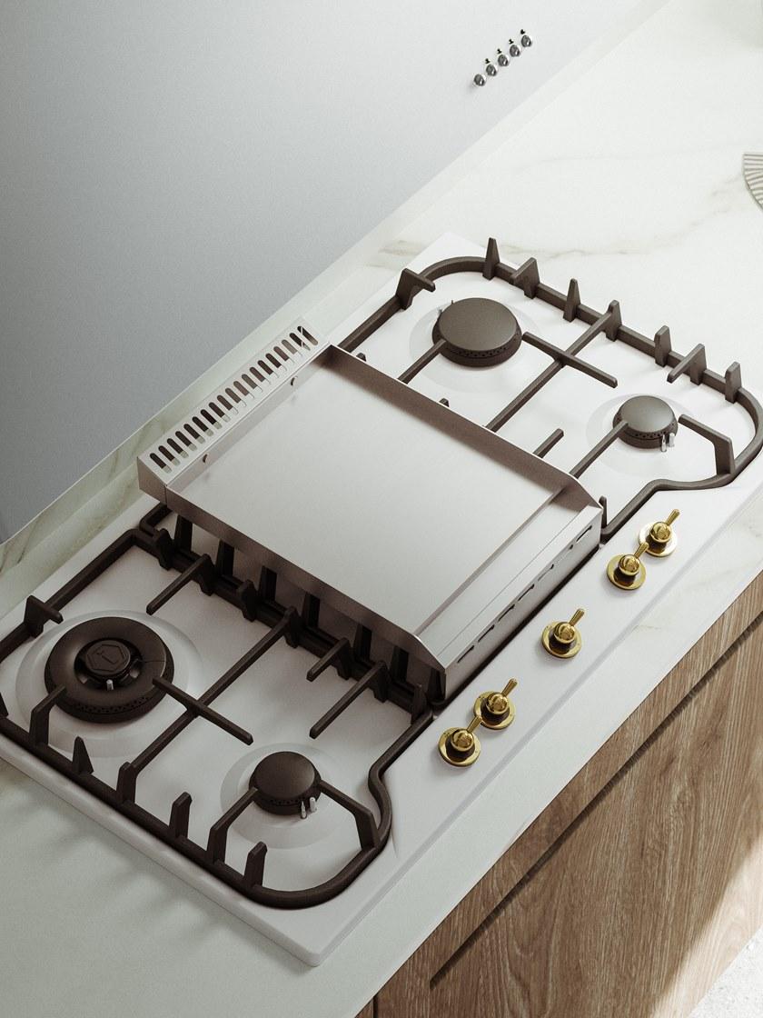 Ilve Газовая встраиваемая плита из нержавеющей стали Nostalgie Hcb90fcn Santreyd - Вид №1