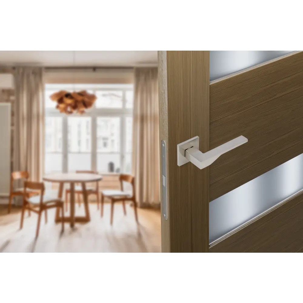 EDSON Дверные ручки EDS-150H-Q2 на розетке, цвет никель 85168794 STLM-0059357 - Вид №9