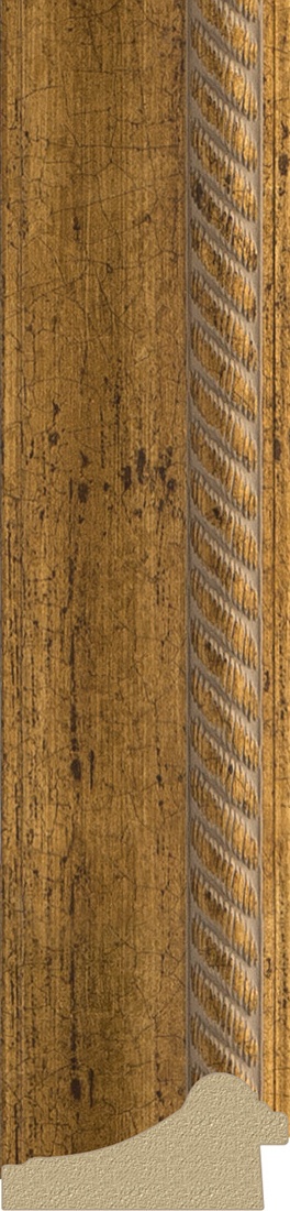 BY 3673 Зеркало в багетной раме - состаренная бронза с плетением 70 mm EVOFORM Octagon - Вид №2