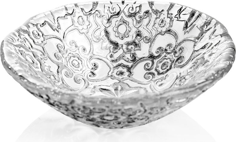 10599912 IVV Чаша IVV "Арабески" 16см (серебрист.узор) Стекло 