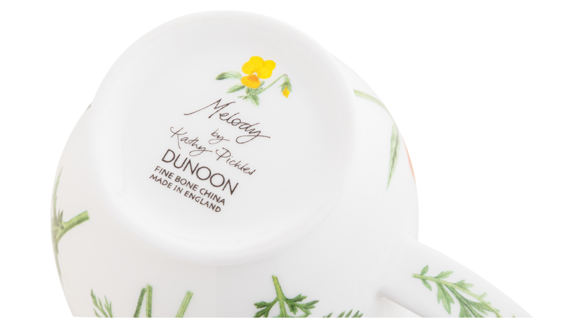 10671212 Dunoon Кружка Dunoon "Желтые цветы.Саффолк" 310мл Фарфор костяной  - Вид №4