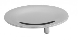 9913/MB Surya Metall, круглая металлическая мыльница на ножках, цвет черный матовый