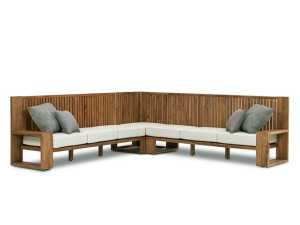 Угловой садовый диван из тикового дерева