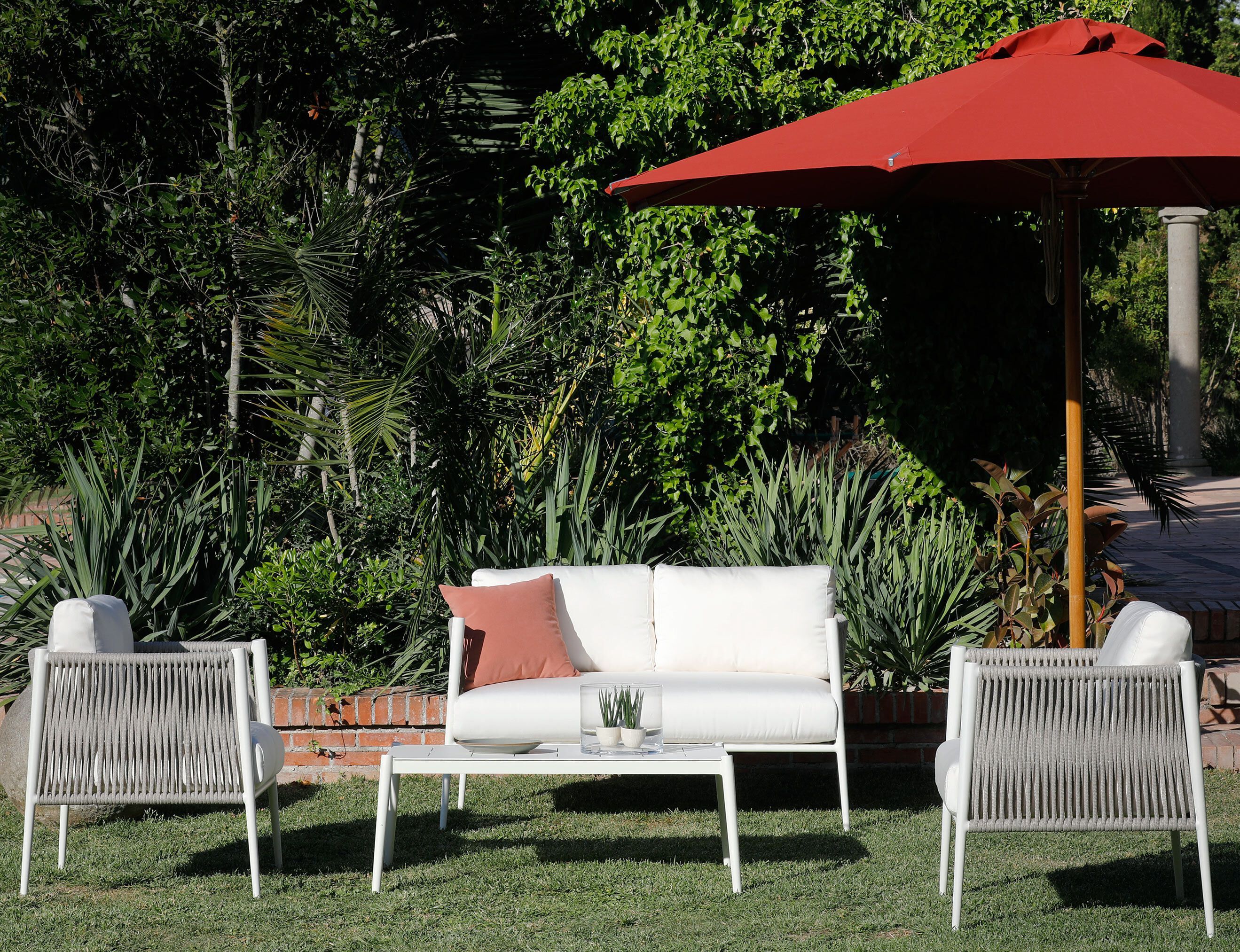 Съемный садовый диван из акриловой ткани Unopiù свет ARCH-00097033 - Вид №2