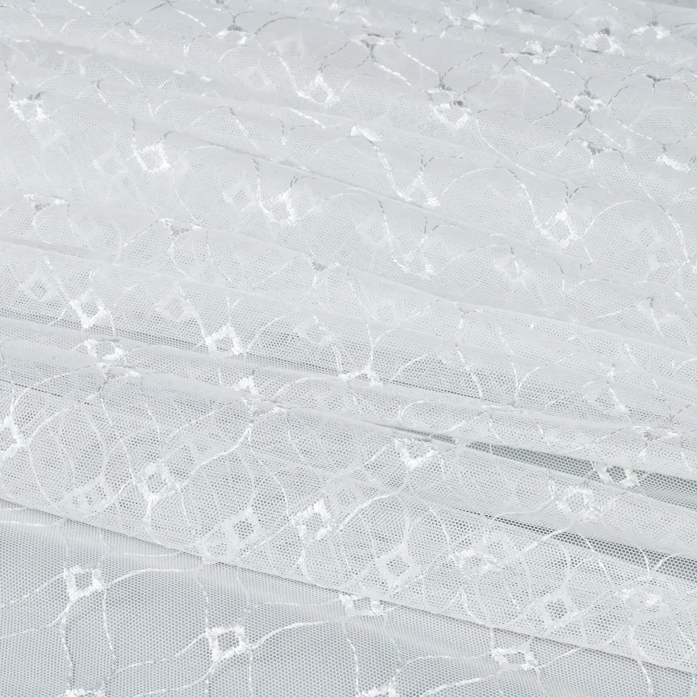 Тюль на ленте «Ромбик» 300x280 см цвет белый MIAMOZA STLM-2109528 - Вид №2