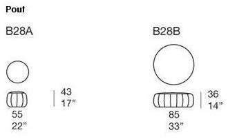 Paola Lenti Круглый пуф со съемным чехлом из ткани sun-id-1483721 - Вид №1