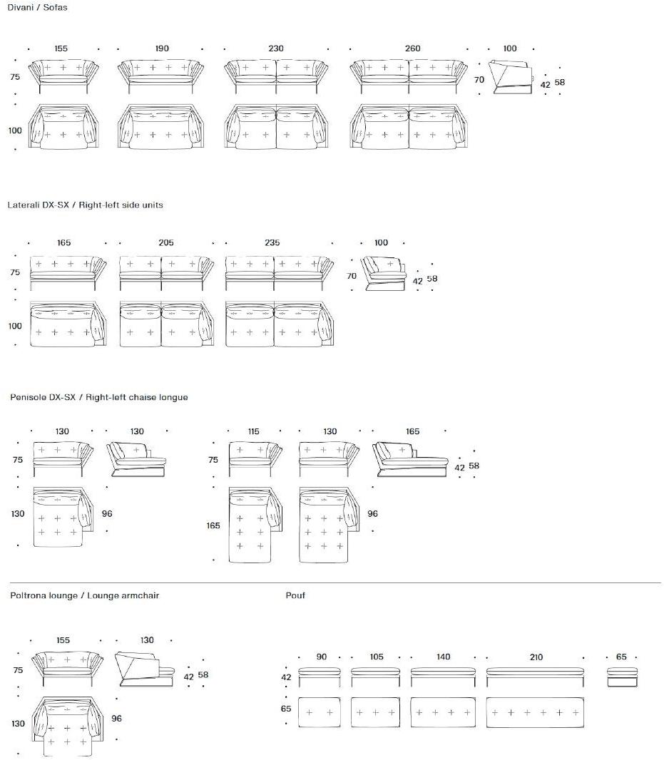 Saba Italia 3-местный диван-санки из ткани New york suite sun-id-1486060 - Вид №16