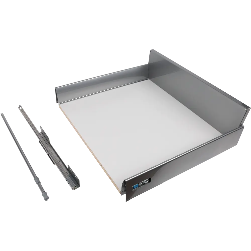 Ящик Delinia высокий с доводчиком 54.2х16х48 см, металл, цвет белый STLM-2126146