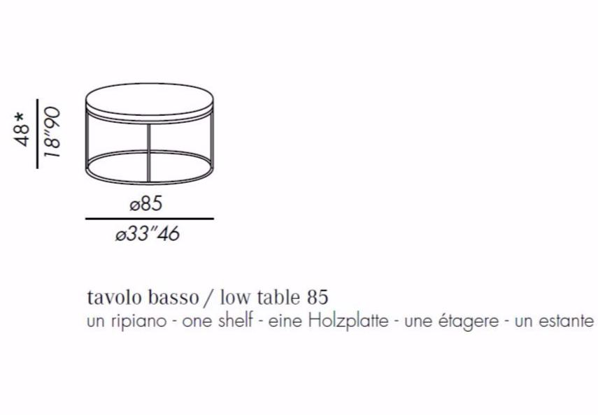 Meridiani Круглый деревянный журнальный столик sun-id-1474541 - Вид №6