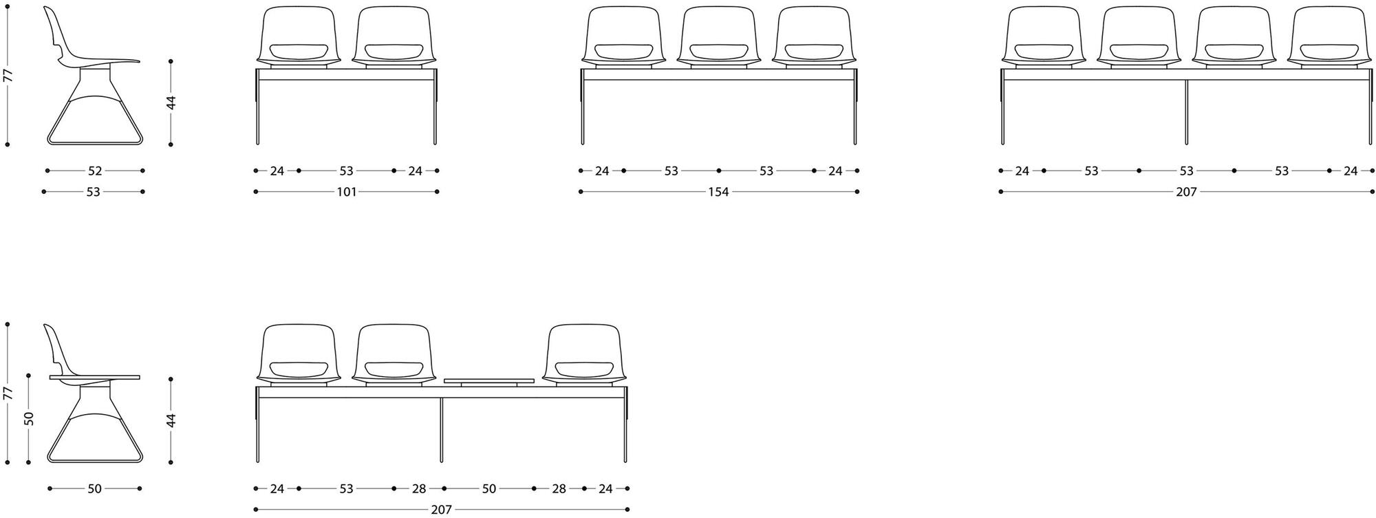 LAMM Сиденье на полипропиленовой балке Lucky sun-id-1452077 - Вид №1