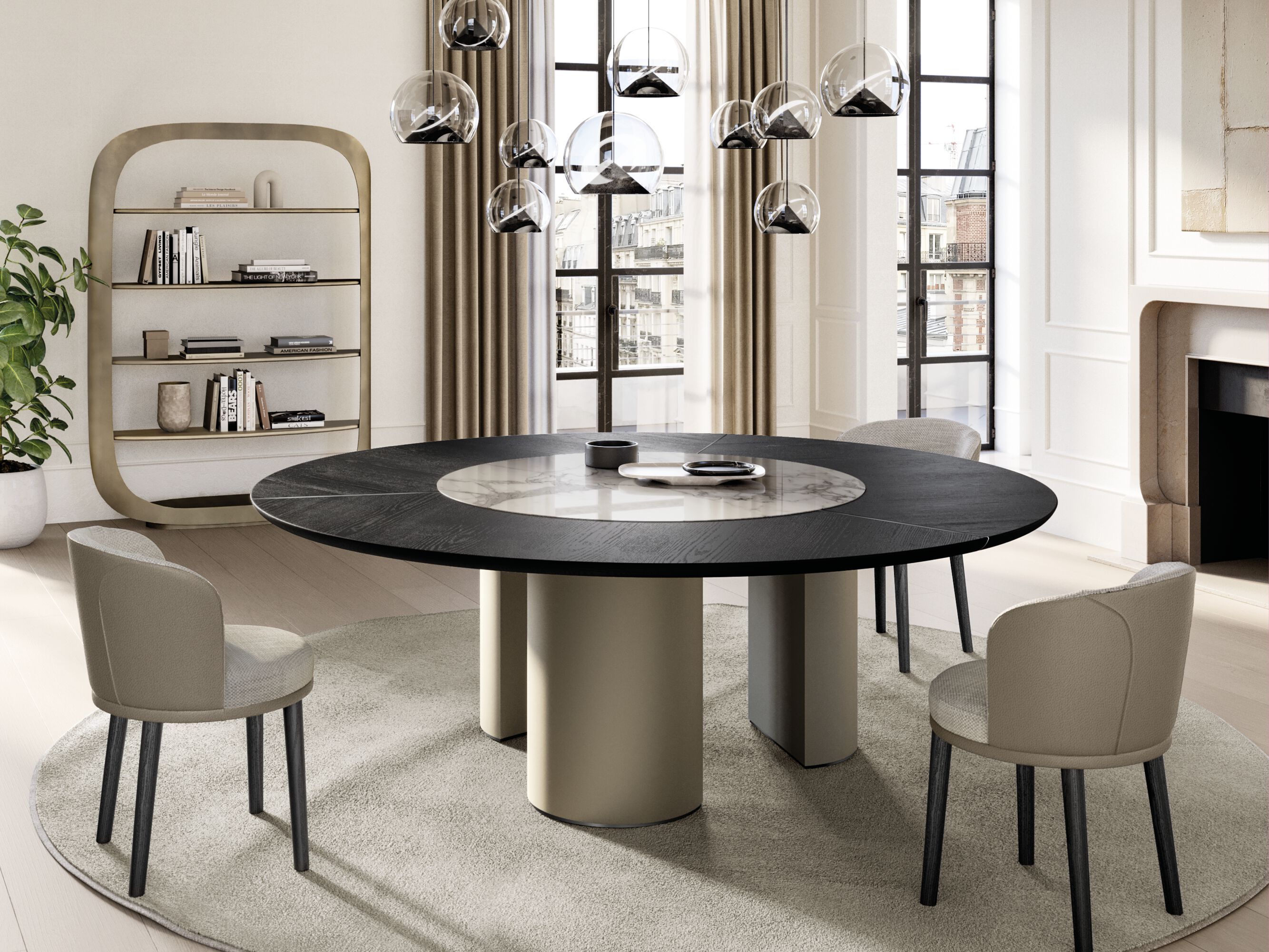 Круглый стол с керамическим и деревянным верхом EFORMA Plai ARCH-00049829 - Вид №2