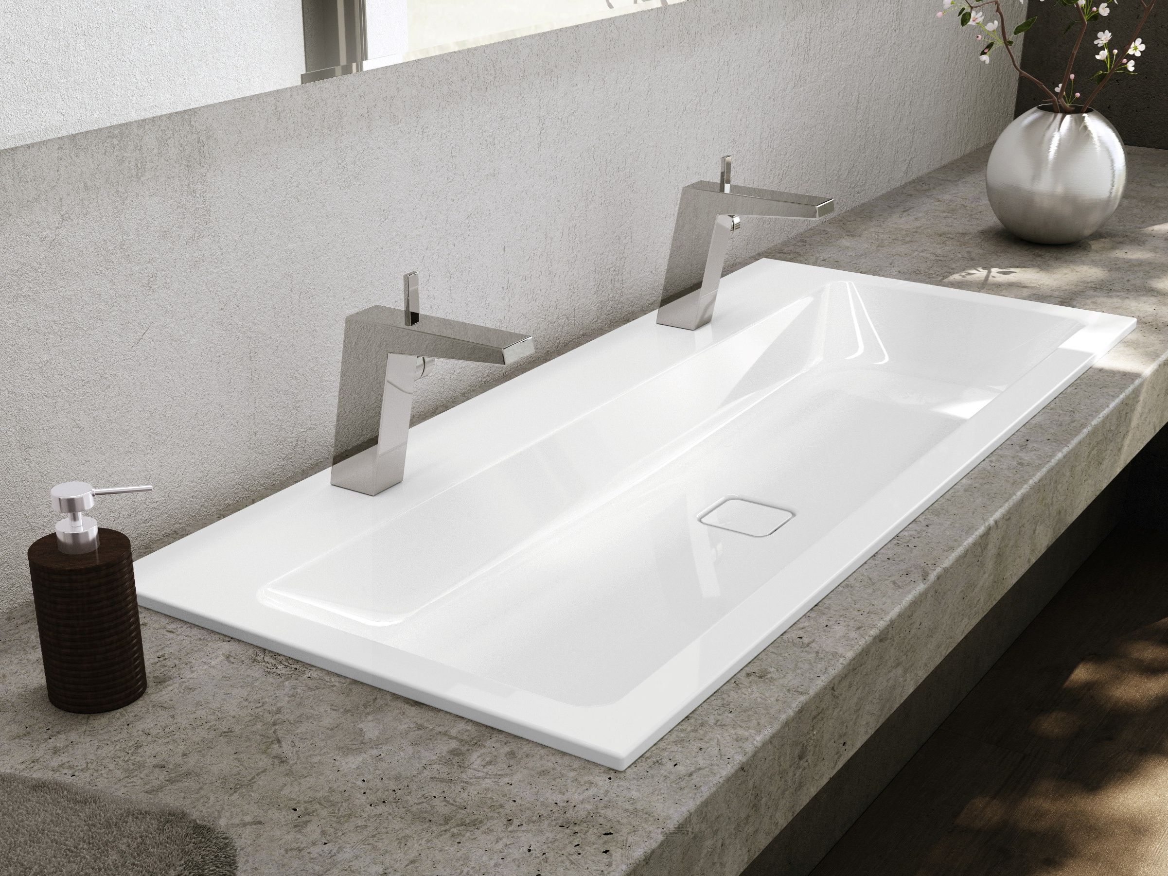 Встраиваемый умывальник с двойным покрытием из эмалированной стали KALDEWEI конус ARCH-00057762