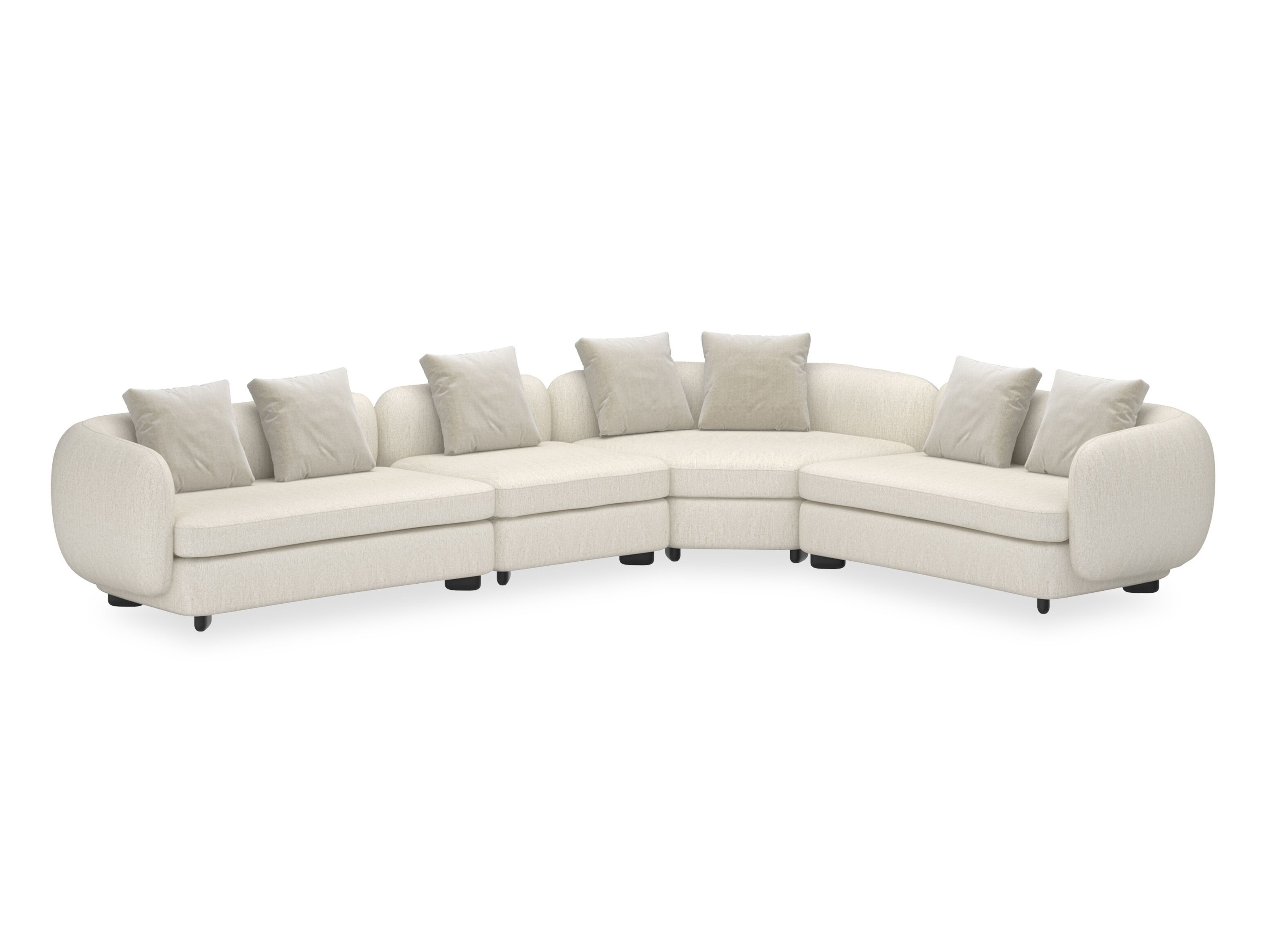 5-местный угловой тканевый модульный диван Caracole Lumi ARCH-00055771