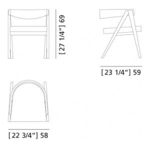 Стул из ясеня с подлокотниками Morelato Contemporaneo ARCH-00041123 - Вид №1