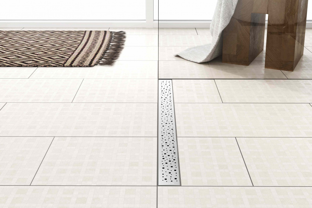 Водоотводящий желоб ALPEN Square ALP-950/50SN с рамкой  - Вид №3