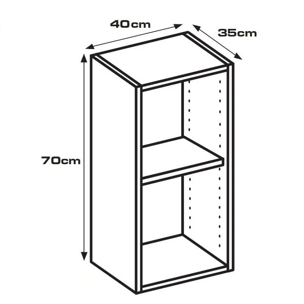Каркас навесной 40x70x35 см, ЛДСП, цвет белый DELINIA STLM-2002040 - Вид №6