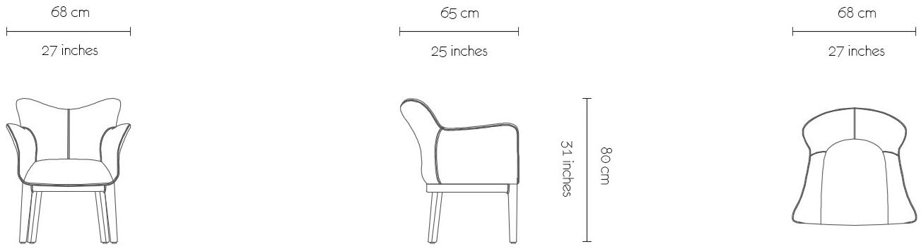 MORADA Мягкое кресло из нубука с подлокотниками Jenn Jenn dc - Вид №4