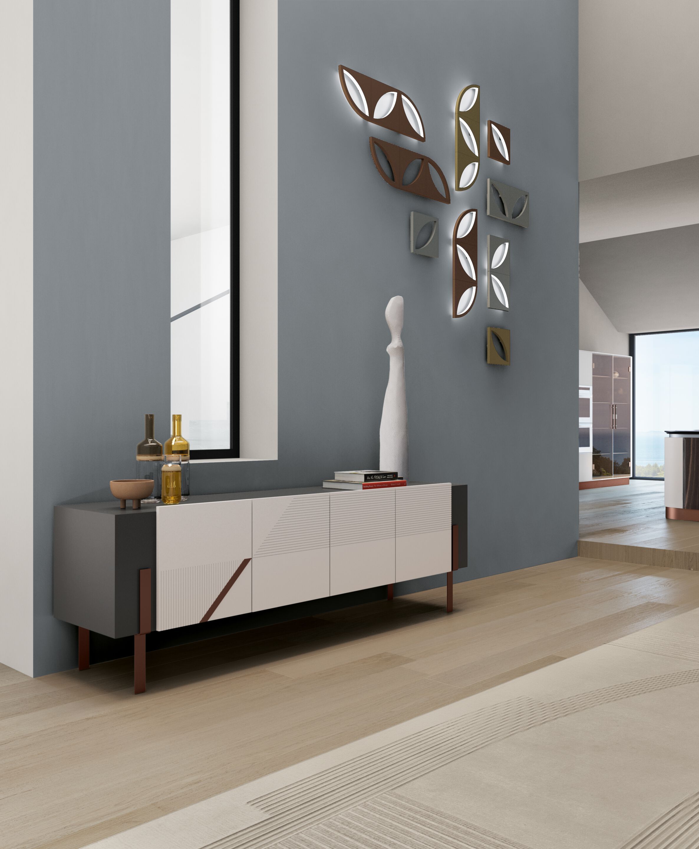 Алюминиевый светодиодный настенный светильник Bizzotto Italia ARCH-00140550 - Вид №2