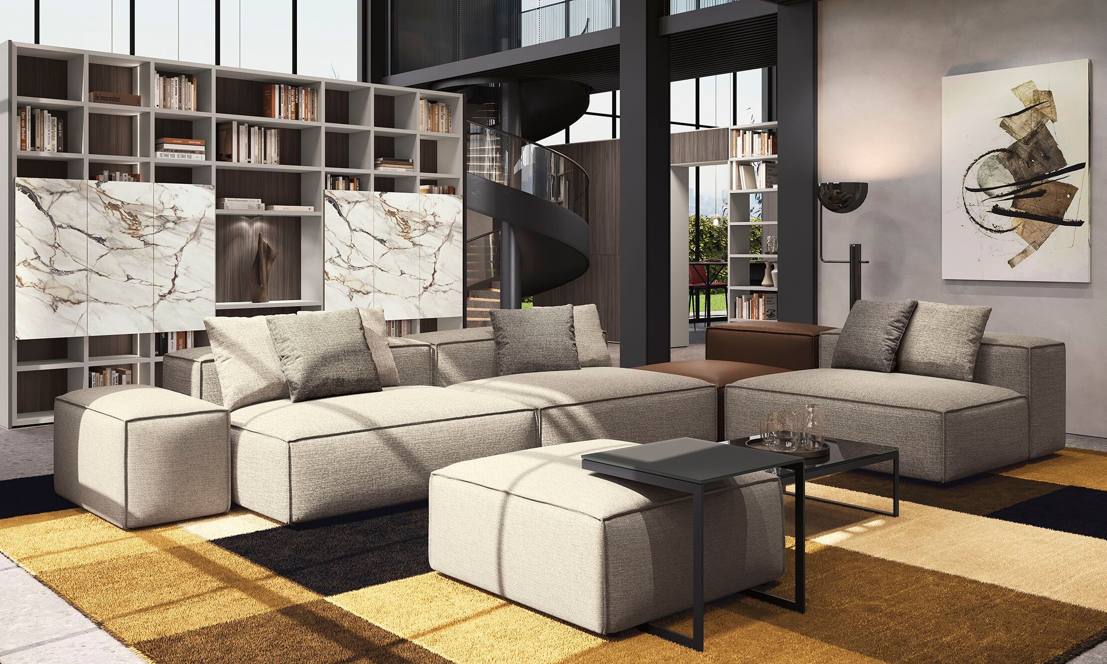 Прямоугольный журнальный столик из хрусталя Febal Casa SERIF ARCH-00064524 - Вид №4