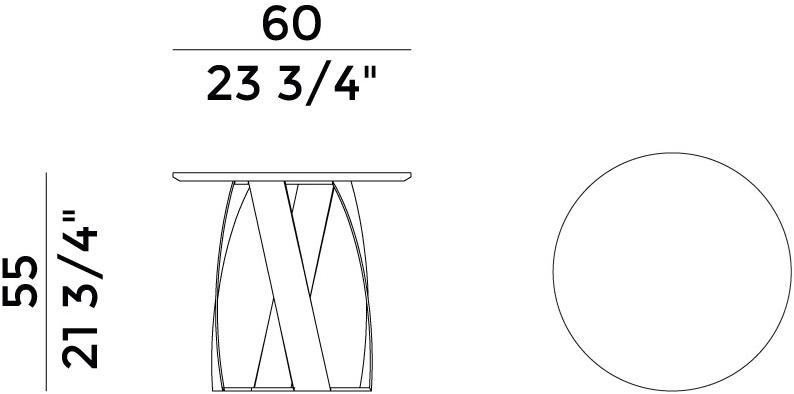 Potocco Круглый столик из мрамора Bon bon 770/tb - Вид №3