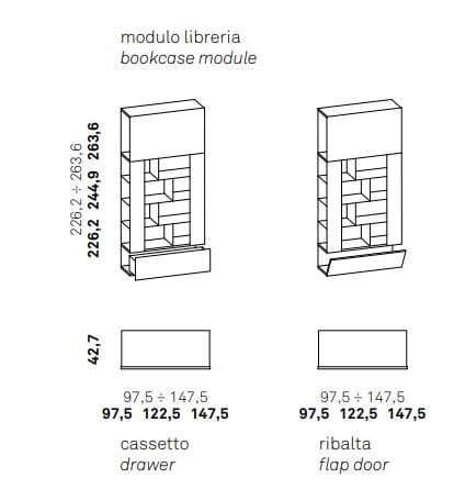 Шкаф с письменным столом и витриной Caccaro Roomy ARCH-00089556 - Вид №3
