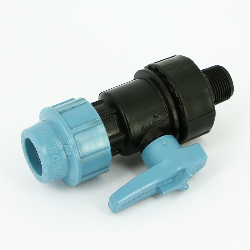 Кран НВ Unidelta 3/4" для труб ПНД полипропилен PP-B 1075003003001 - Вид №2