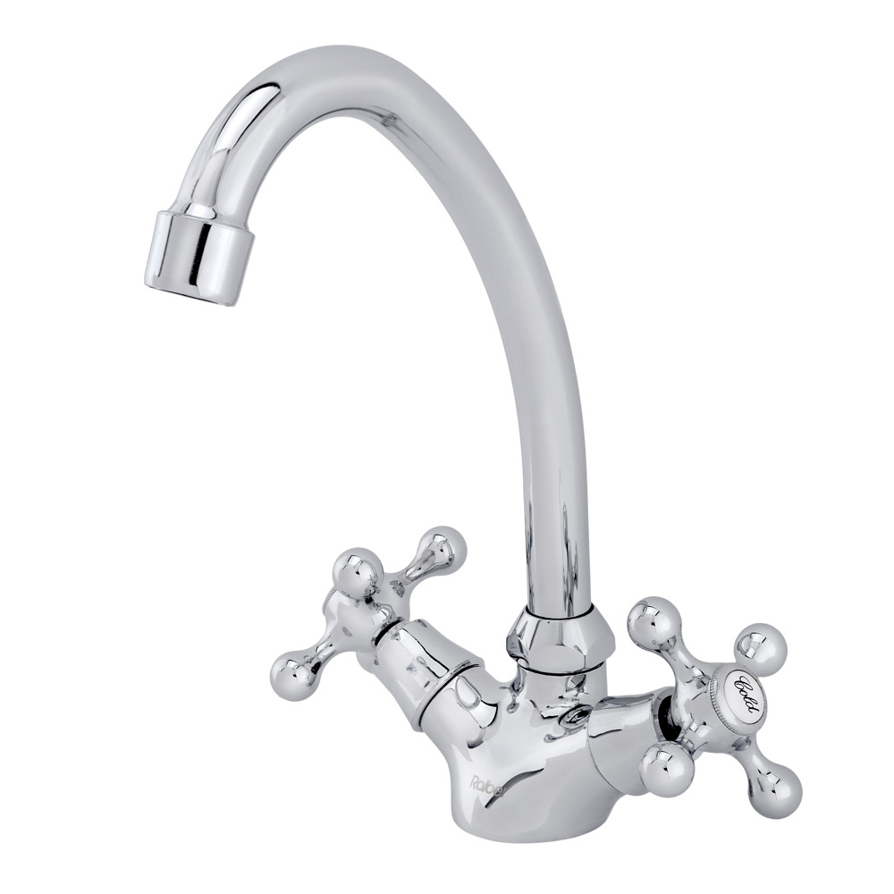 R1001 Смеситель для кухни с двумя рукоятками Raiber Eco