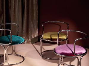 Бархатная однотонная ткань