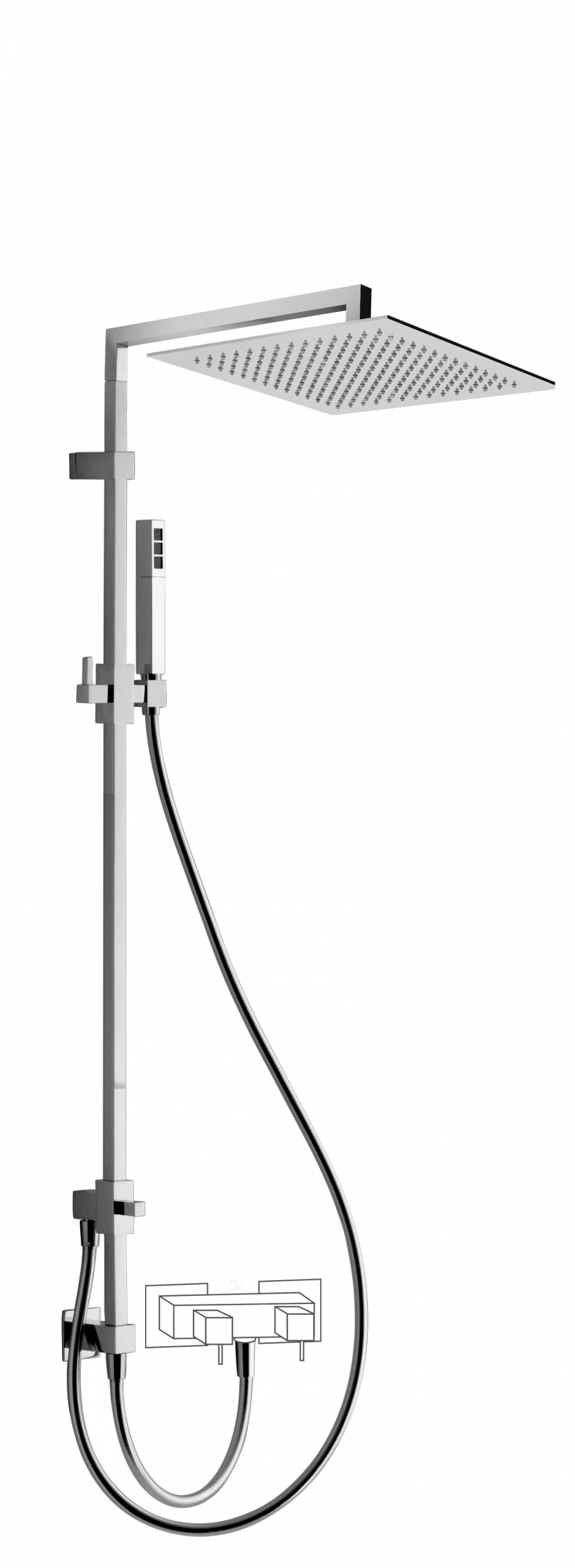 30451/ED-CR CARIMALI Душевая лейка Extreme external, MySlim 