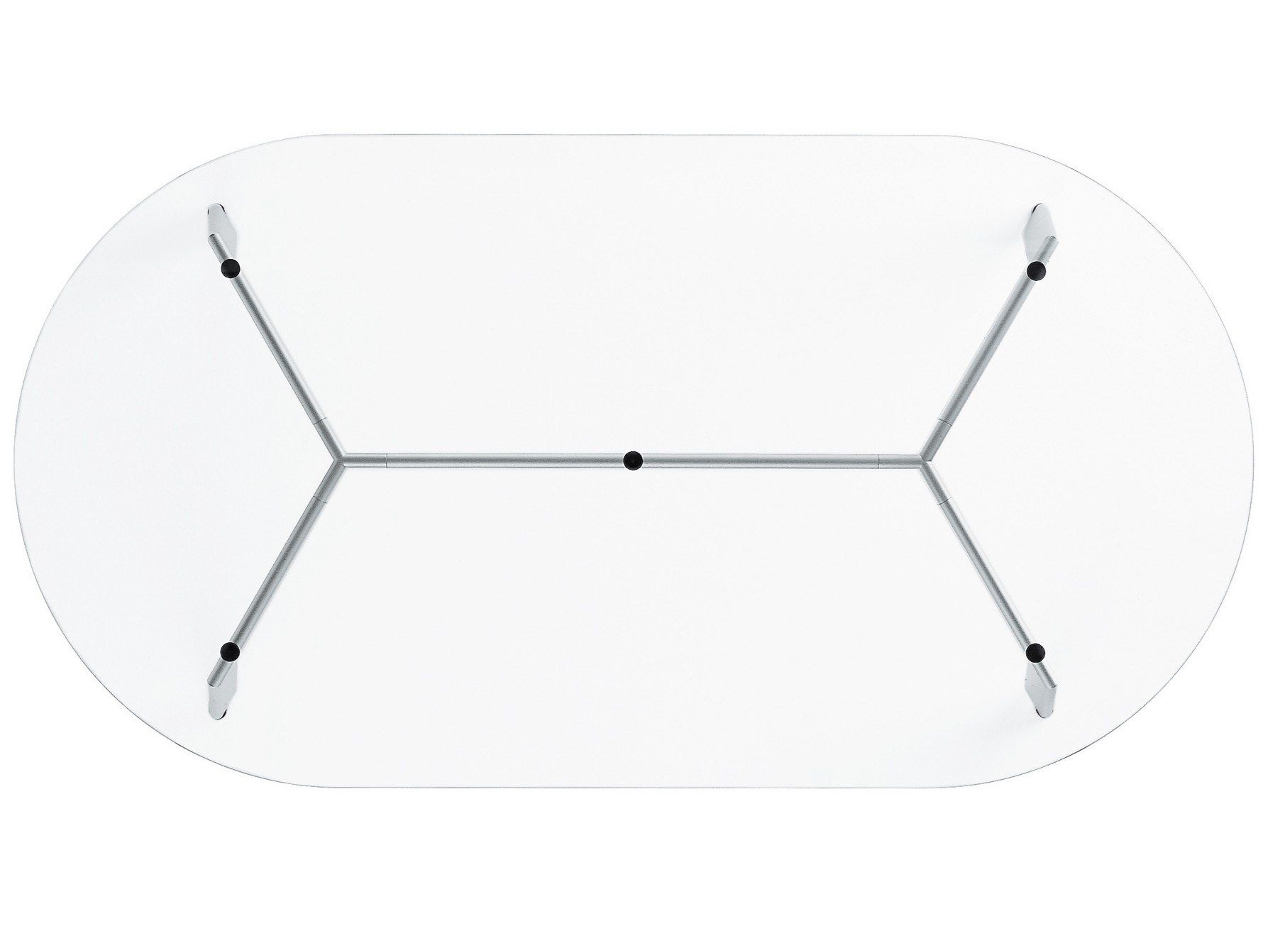 Овальный стол из стали и стекла Desalto LINK ARCH-00138568