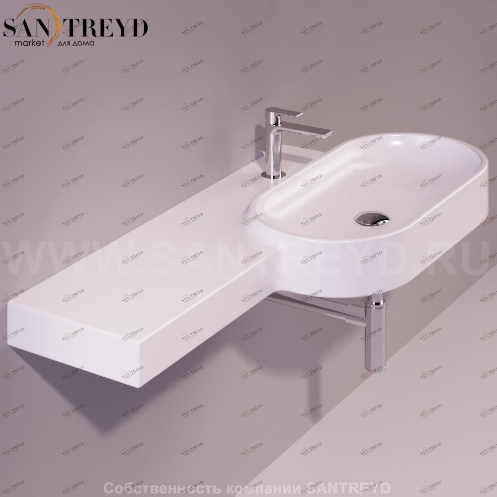 FL22BIANCO Подвесная раковина настенная овальная Simas Flow белая