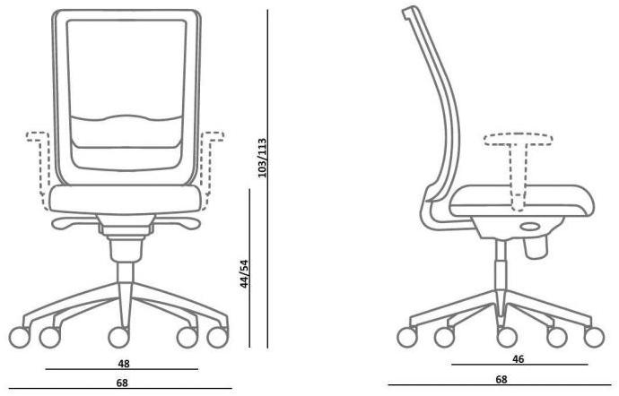 Quinti Sedute Офисное кресло из ткани с 5 спицами на колесиках sun-id-1505578 - Вид №4