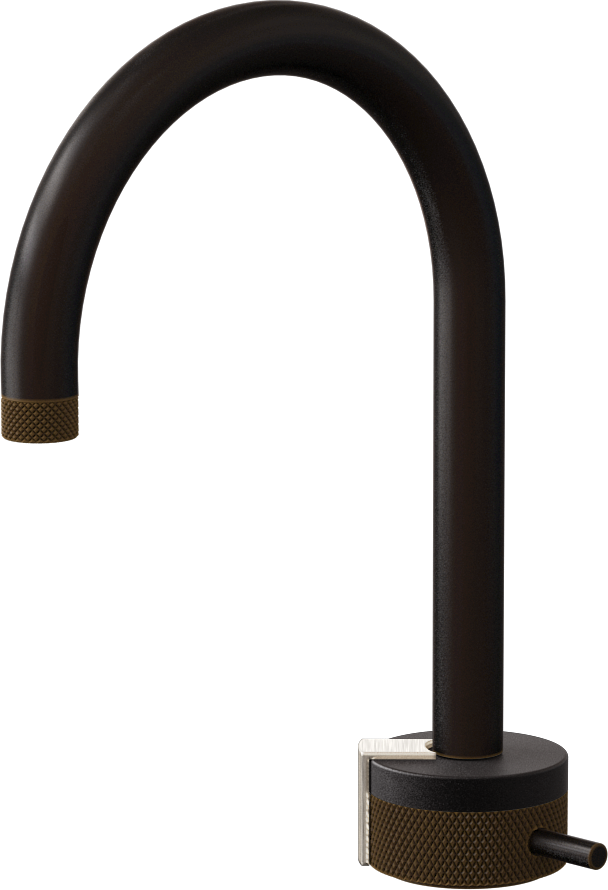 E-11502-R1BK-L2BNi-OB Однорычажный прогрессивный смеситель для раковины - излив 16см GRAFF MOD+