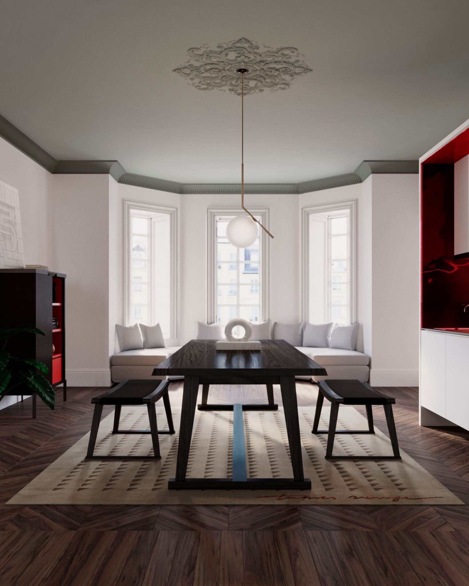 Прямоугольный ковер ручной работы Tapis Rouge Val Camonica Outdoor ARCH-00127599 - Вид №1