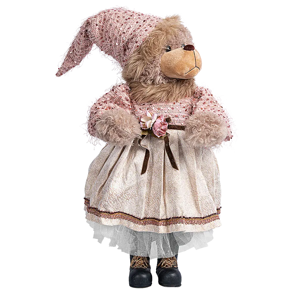 89368044 Декоративная фигура Медведица розовая 20x25 см STLM-1445843 Santreyd Christmas - Вид №2