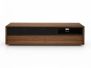 Huppé Низкая тумба под телевизор из орехового дерева с системой управления кабелями Edward 2051