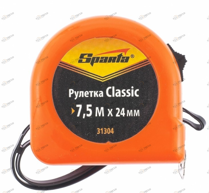 Рулетка Classic 7,5мх24мм пластиковый корпус Sparta 8198
