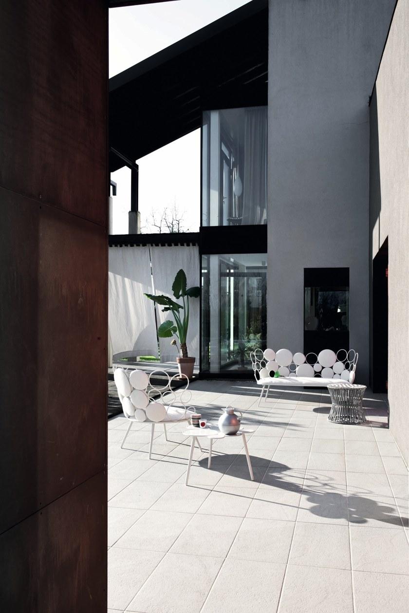 Saba Italia 2-местный садовый диван из железа и ткани Grace sun-id-1432319 - Вид №1