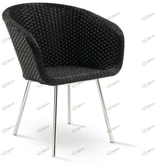 FueraDentro Садовый стул из синтетического волокна с подлокотниками Shell Screp